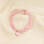 Bracelet en cristal naturel Fleurs de pêcher