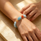 Bracelet en aigue-marine naturelle pour attirer la richesse