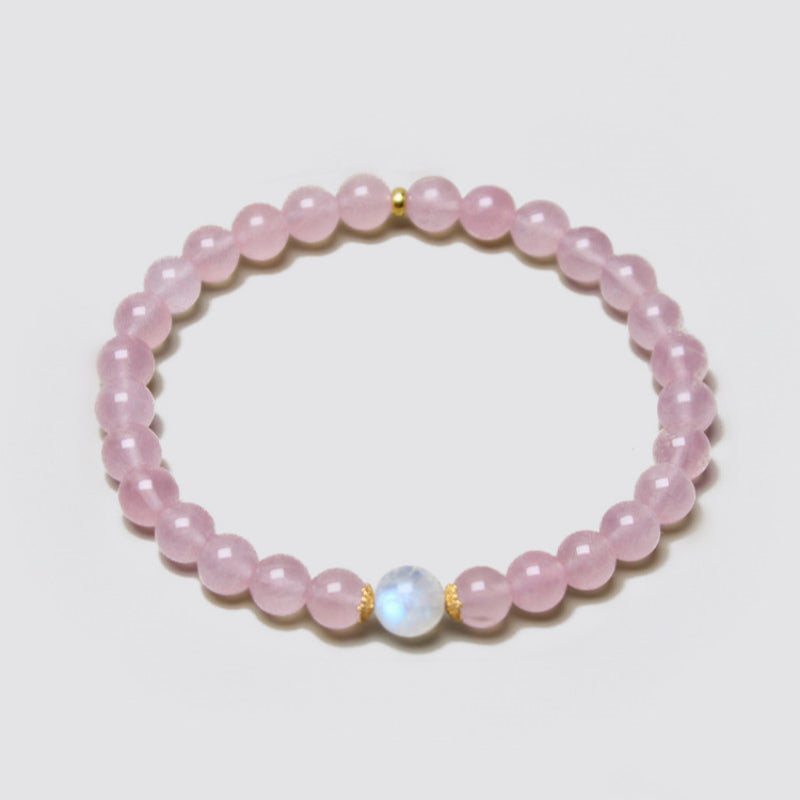 Bracelet en cristal naturel Amour Rose