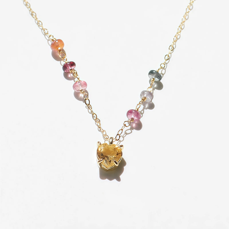 Natural Citrine Necklace – Wealth & Harmony & Protection