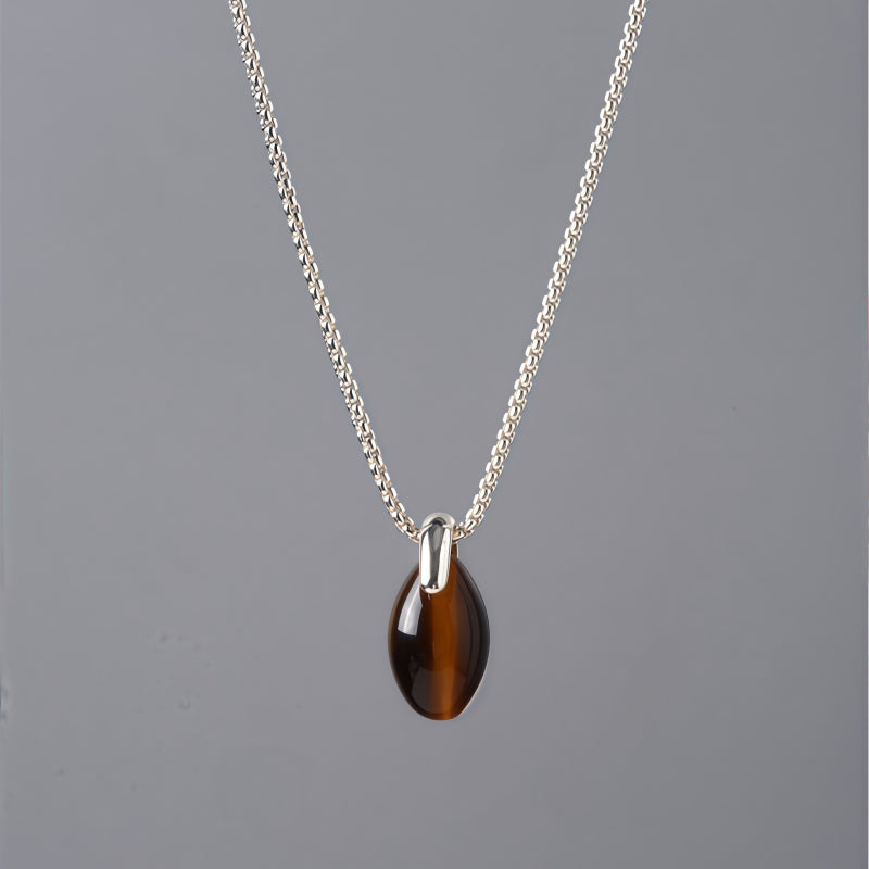 Earth‑Tone Tiger Eye Necklace&Earrings Jewelry Set - Dispels Negative Energy