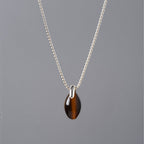 Earth‑Tone Tiger Eye Necklace&Earrings Jewelry Set - Dispels Negative Energy