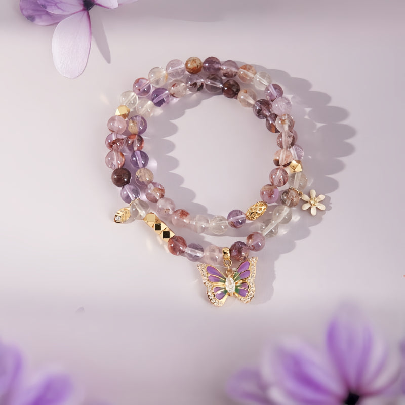 Natural Amethyst Dreamy Butterfly Bracelet