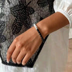 Ocean Healing Aquamarine & Obsidian Bracelet - Ocean Calm Meets Earth Protection