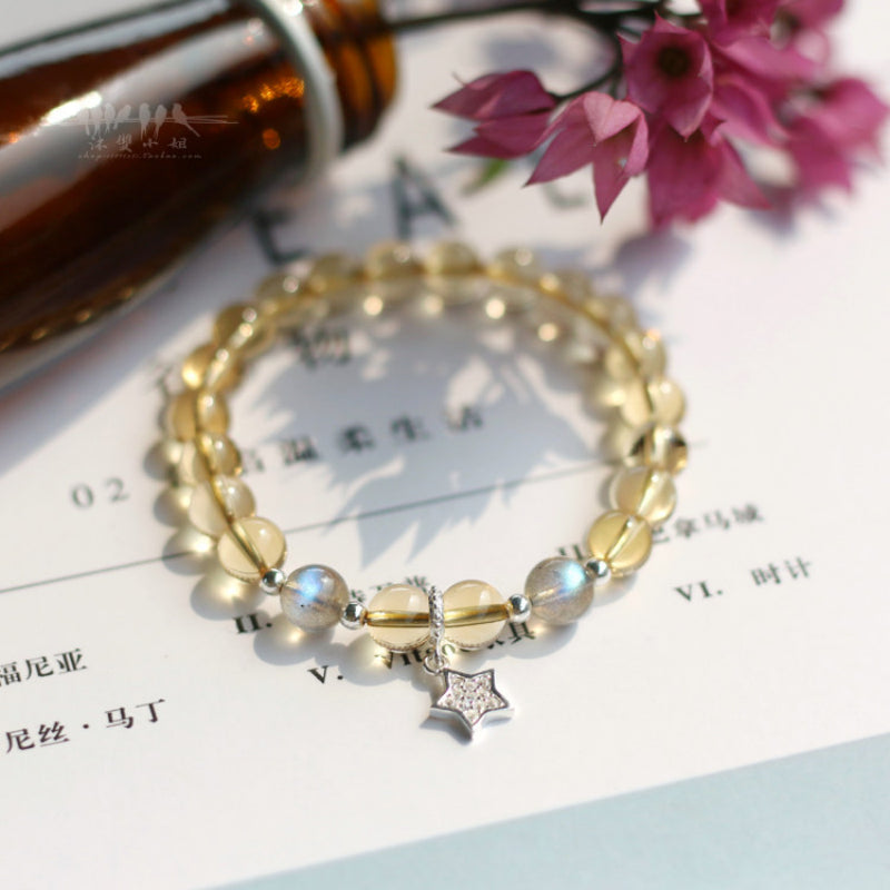 Lucky Star Citrine & Moonstone Bracelet - Safe Through All Days