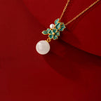 Collier Sakura en jade Hetian