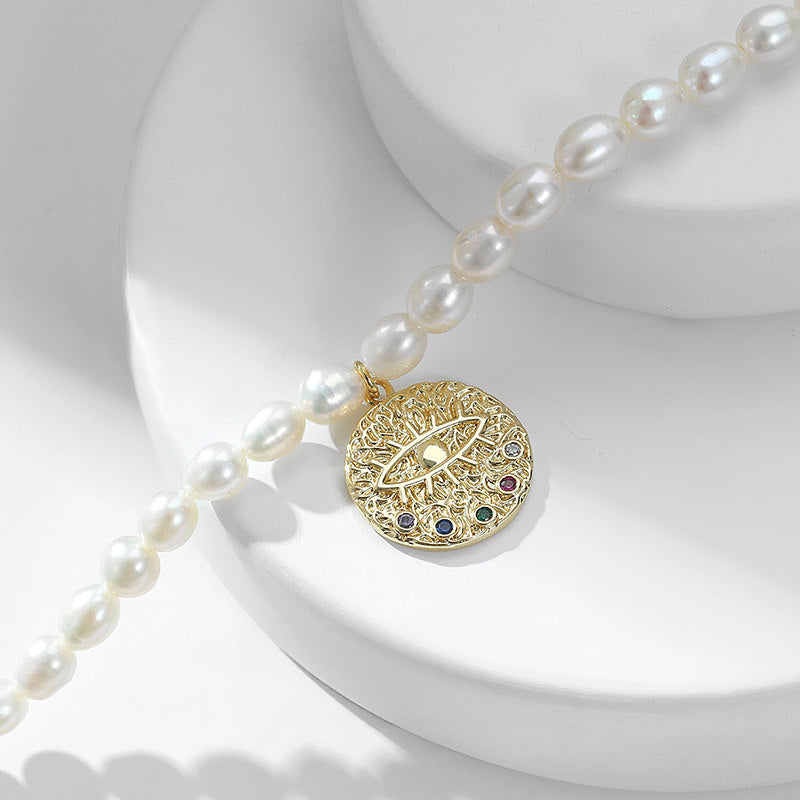 Collier Perle Œil Turc Intemporel