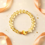 Bracelet de perles de cristal naturel Golden Flow