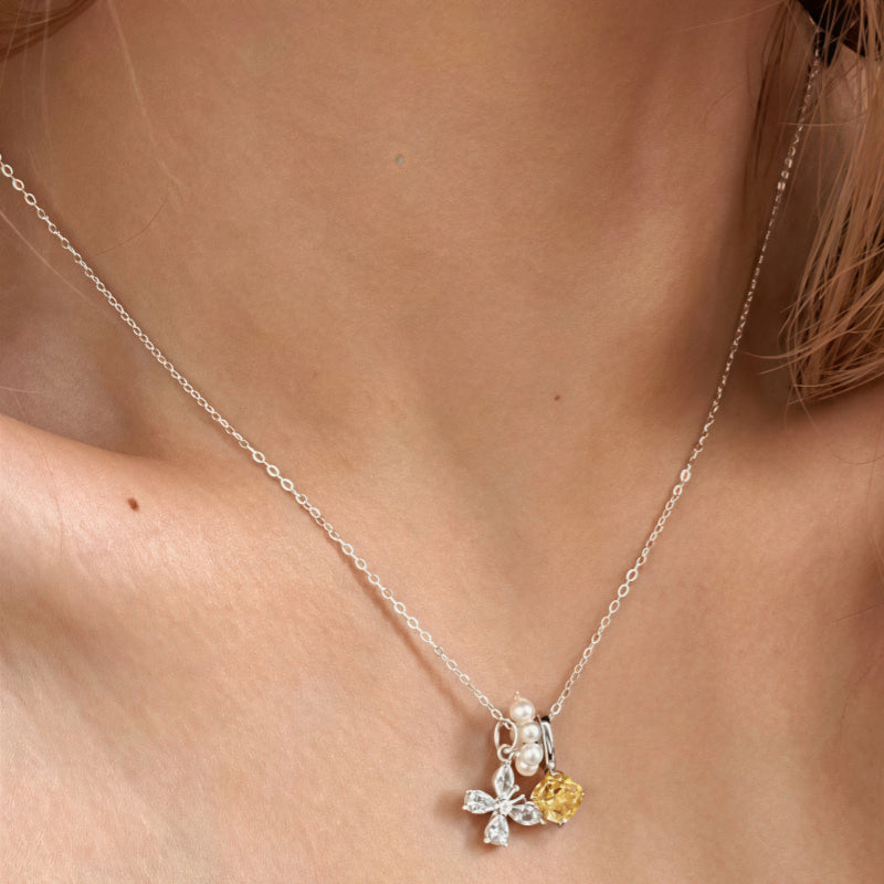 Butterfly Natural Citrine Necklace - Attracts Steady Wealth & Boosts Career
