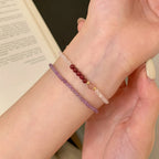 Dainty Natural Crystal Stack Bracelets - Self-Love And Magnetism