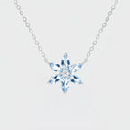 Collier Fleur Aigue-marine Naturelle · Calmez Votre Énergie