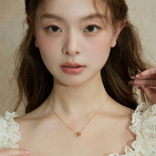 Collier en cristal naturel Abundance Compass