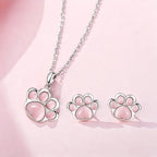 Dainty Rose‑Gold Cat‑Paw 2‑Piece Set - Cat‑Paw Protection