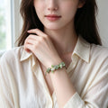 Natural Green Fluorite Braided Bracelet - For Positive Vibes