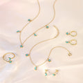 Star & Moon Turquoise Necklace Jewelry Set - Positive Vibes, Steady Peace