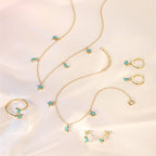 Star & Moon Turquoise Necklace Jewelry Set - Positive Vibes, Steady Peace