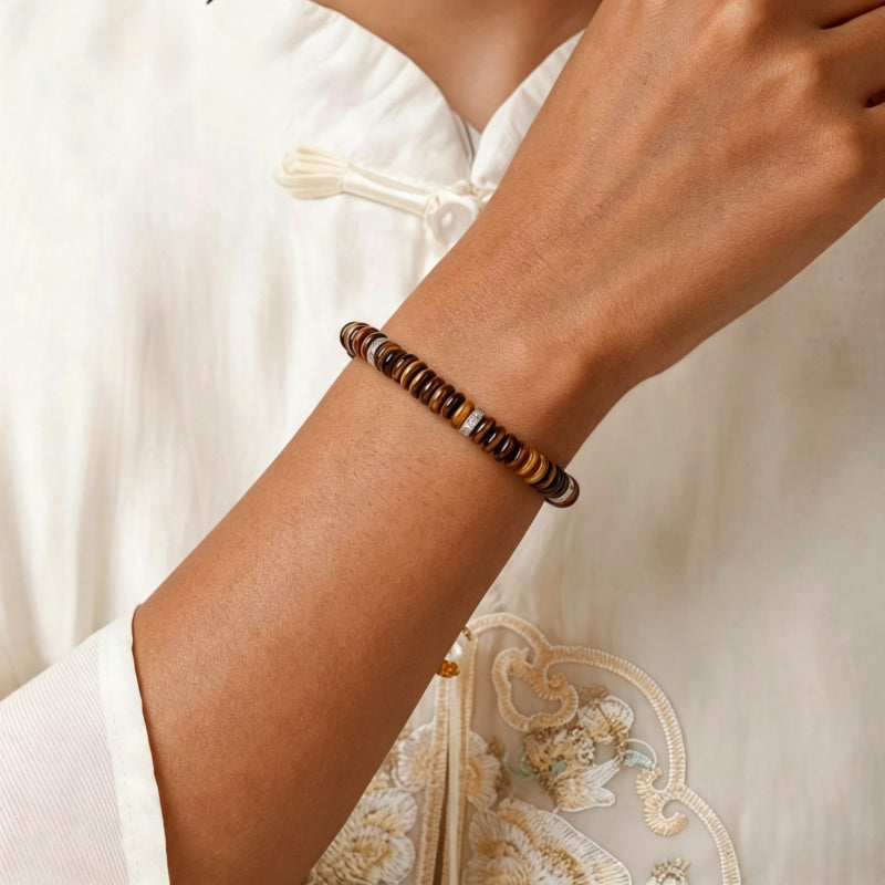 Natural Tiger Eye Stone Bracelet, Lucky Couple Style