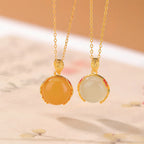 Minimalist Natural Hetian Jade Pendant Necklace - Peace & Perfection