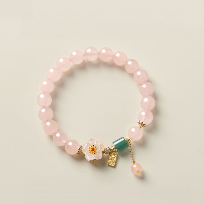 Sakura Rose Quartz Bracelet - Attract Loving Connections
