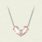 Collier Cœur en Quartz Rose - Guérir et Rétablir avec Amour