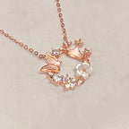 Rose Gold Crown Butterfly Necklace/Bracelet Jewelry Set - Joy and Good Fortune