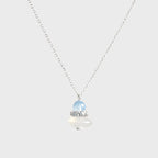 Collier Aigue-marine & Agate Naturelles - Équilibre l'Élément Eau, Améliore la Communication, Apaise l'Humeur