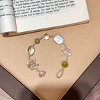 Clear Quartz & Freshwater Pearl Bracelet – Purify Aura, Balance Emotions