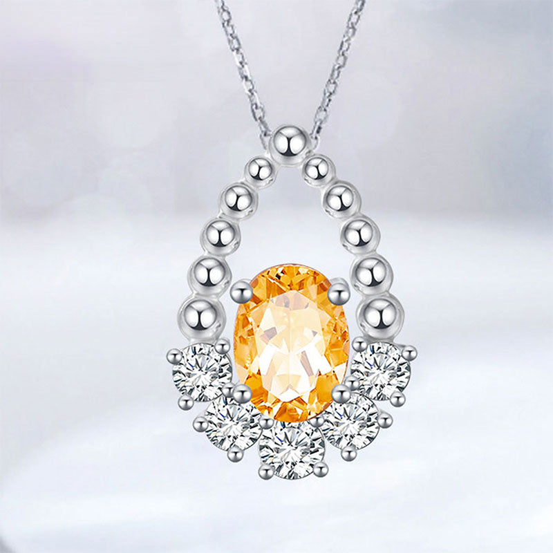 Aurora Wish Natural Citrine Necklace - Clarity & Motivation