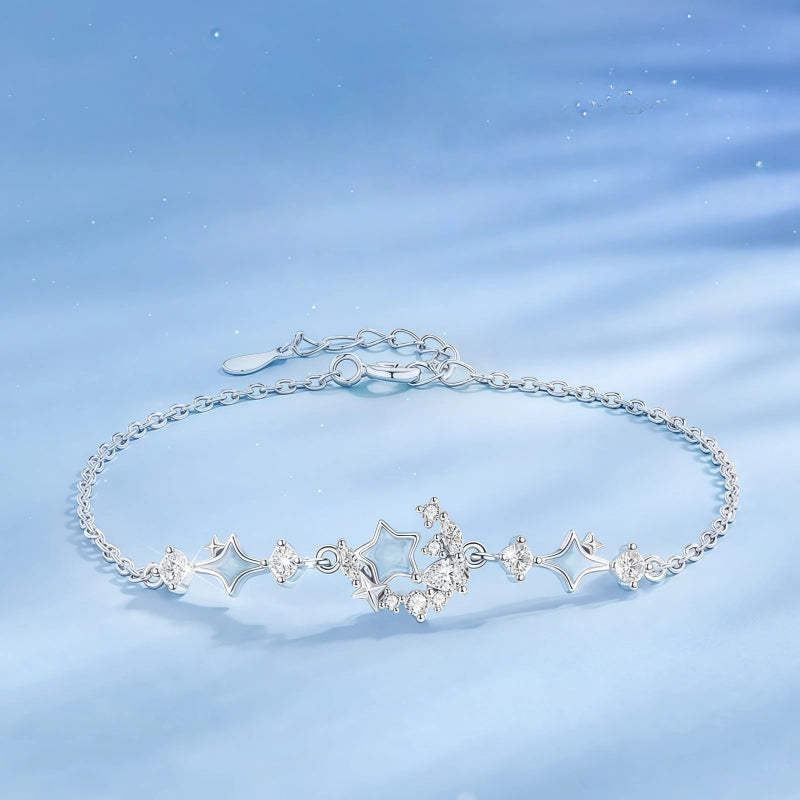 Ocean Starlight Fine Bracelet, Light Luxury Minority Girl Birthday Gift