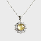 Collier marguerite en citrine naturelle – Attire la richesse et la carrière, énergie solaire