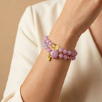 Natural Kunzite Ancient Gilding Bracelet - Self-love and Harmonious Connections