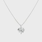 Collier cœur papillon en cristal clair – Purifie l'aura, attire les bonnes relations