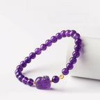 Bracelet Pi Xiu Violet en Cristal Naturel