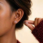 Boucles d'oreilles en cristal naturel « Cœur guéri »