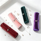 Portable Velvet Roll Jewelry Organizer
