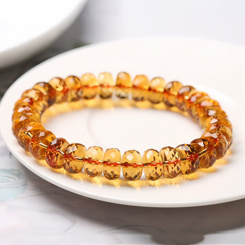 Bracelet en cristaux naturels du chakra du plexus solaire