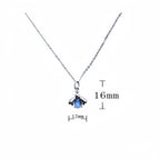 Pendentif Trèfle à quatre feuilles bleu en cristal naturel – Cadeau porte-bonheur pour elle / Maman