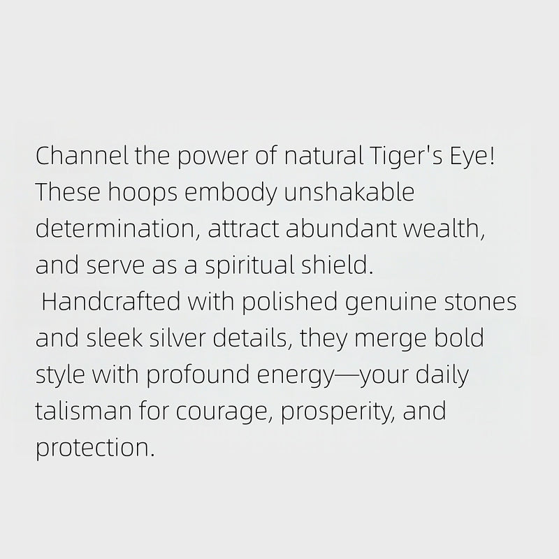Myrthos Natural Tiger Eye Earrings