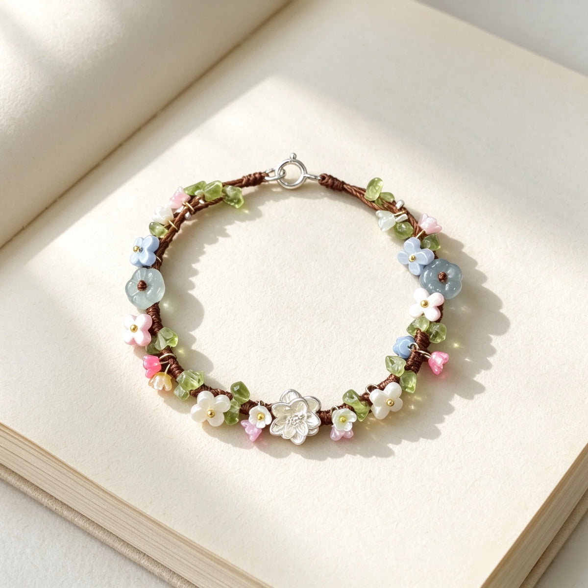 Handmade Lotus Flower S925 Bracelet - Wash Away All Worries
