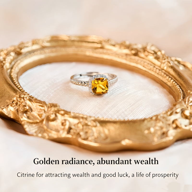 Lucky Wealth Natural Citrine Ring