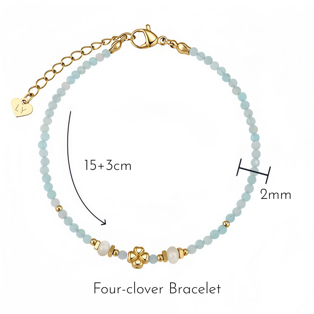 Ice-blue Amazonite Square-cut Facets Stackable Bracelet - Enhance Energy and Balance Spirit