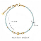 Ice-blue Amazonite Square-cut Facets Stackable Bracelet - Enhance Energy and Balance Spirit