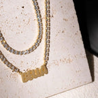 Dainty Personalized Letter Tennis Chain Necklace Custom Jewelry