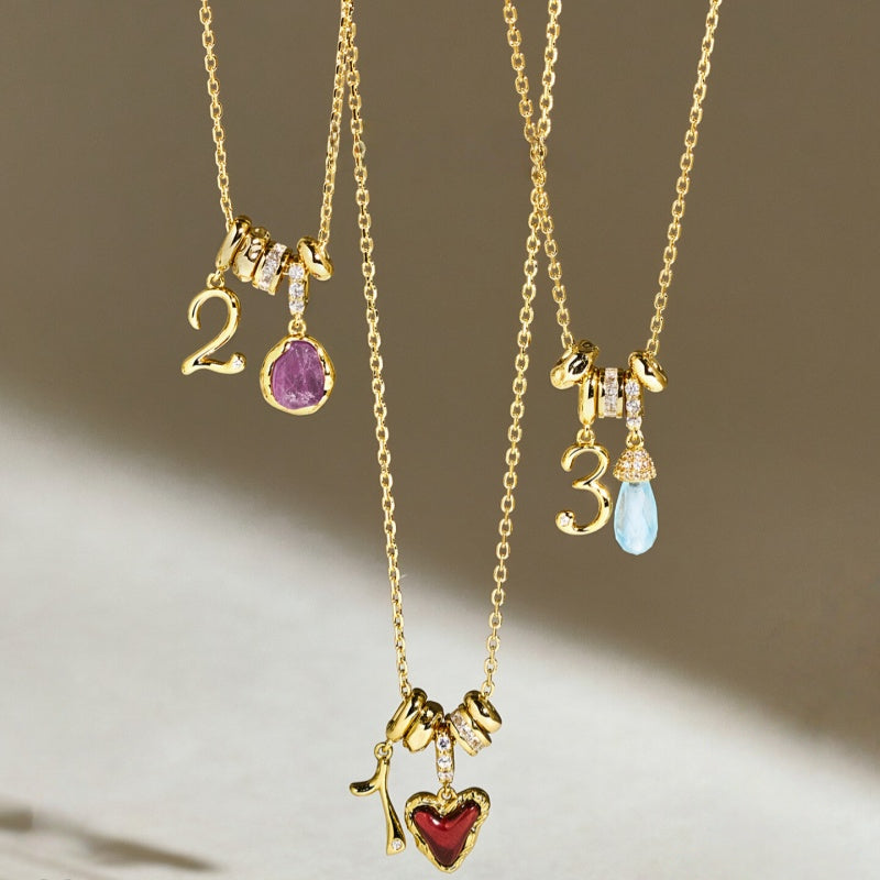 irthstone Necklace for Women | Dainty Gemstone Pendant | 925 Sterling Silver Birthday Gift