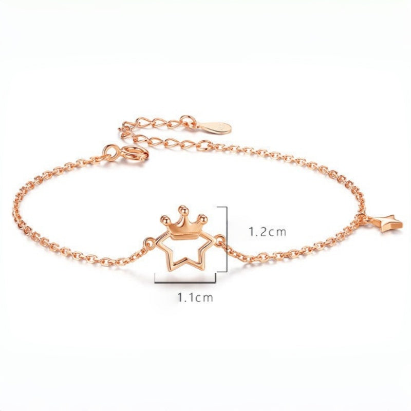 Star & Crown Necklace/Bracelet/Earrings Set - Confidence and Glamour