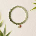 Bracelet en jade Hetian naturel Lotus Éclat Pur