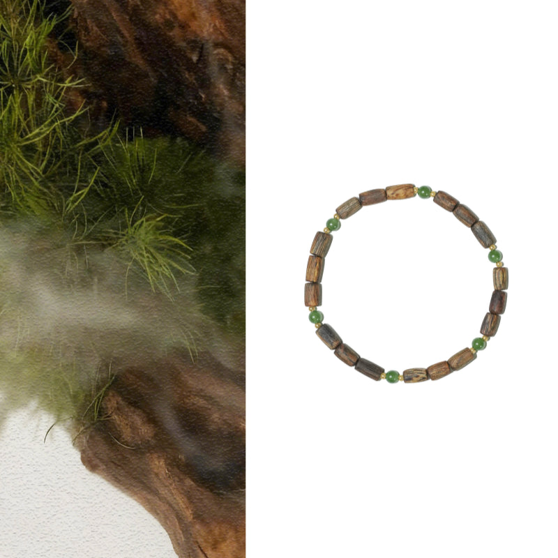 Bracelet en jade Hetian naturel Lotus Éclat Pur