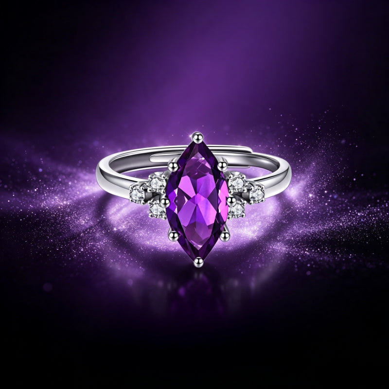 Natural Amethyst Ring - Heals Mental Exhaustion