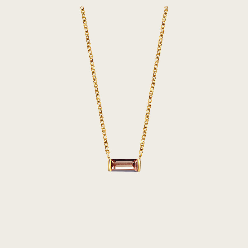 Birthstone Necklace for Women, Minimalist High-end Clavicle Chain