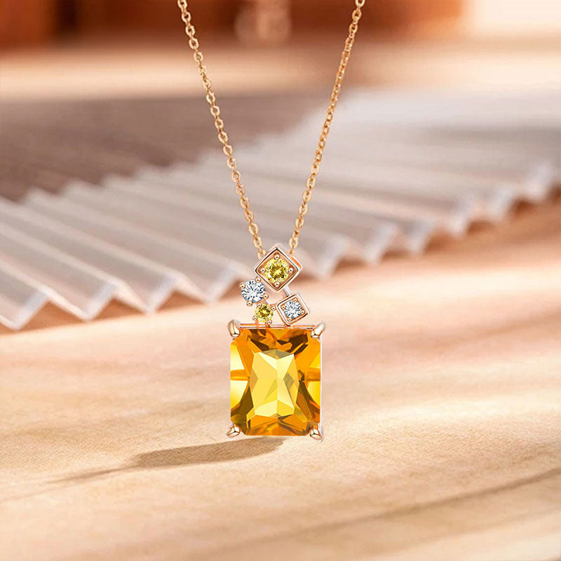 Sunlit Abundance Natural Citrine Necklacee - Optimism & Courage